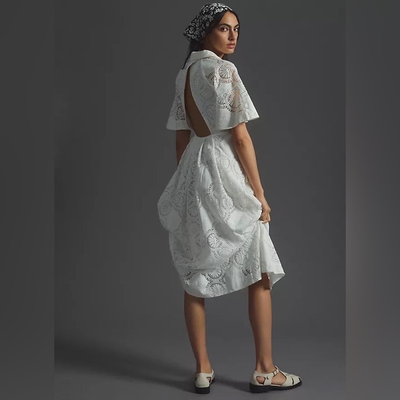 Anthropologie Dresses & Skirts - Maeve Anthropologie Eyelet Midi Dress Size 14